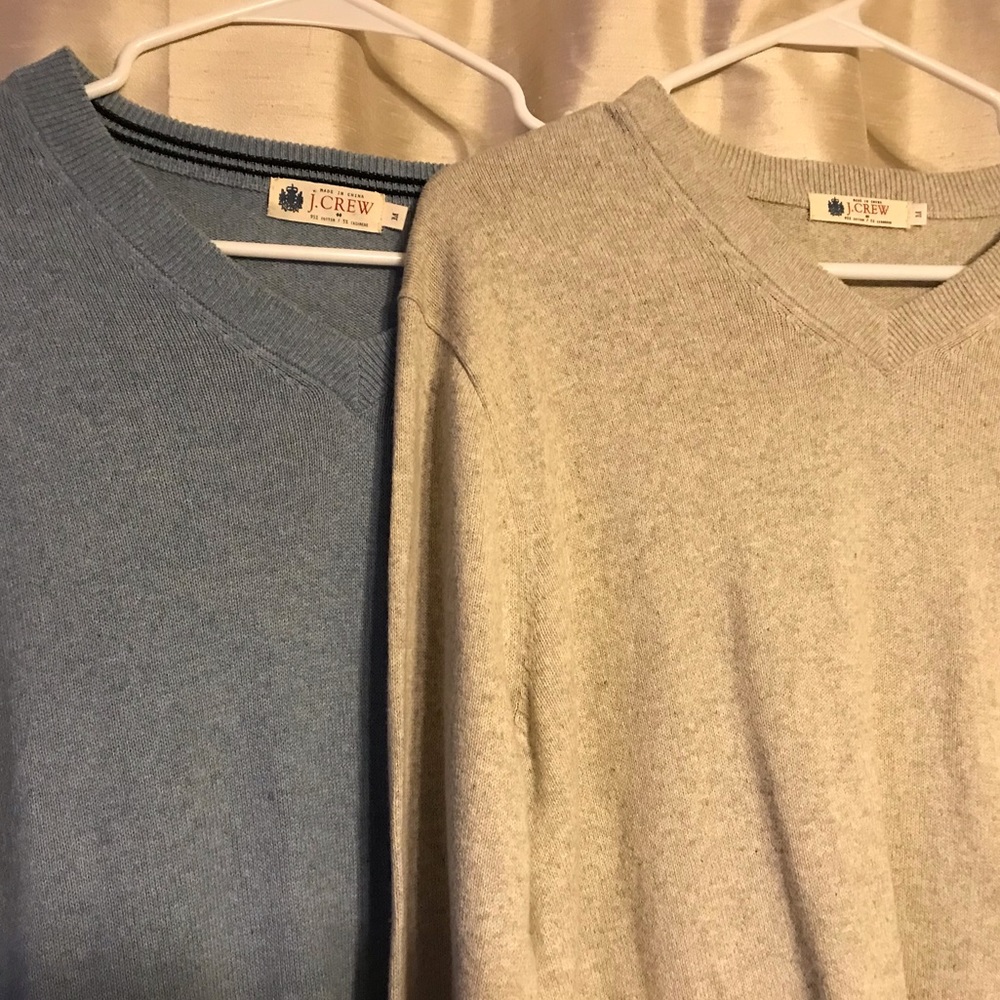 Lot of 2 J. Crew Cotton Cashmere blend sweaters M